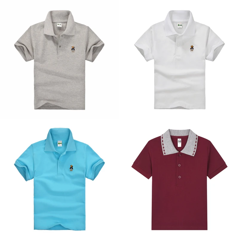 Kid-Clothes-Custom-Children-School-Uniform-Polo-Shirts-Plain-Cotton-Short-Sleevekids-Boy-Kids-Shirts