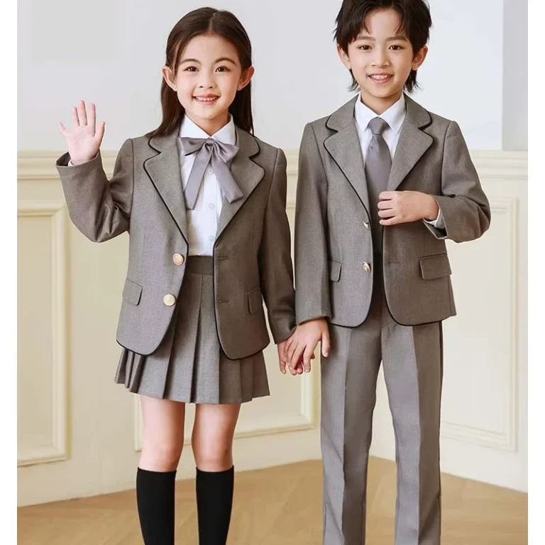 Kids-Blazers-Childrens-School-Gray-Uniform-Set-for-Performance-1