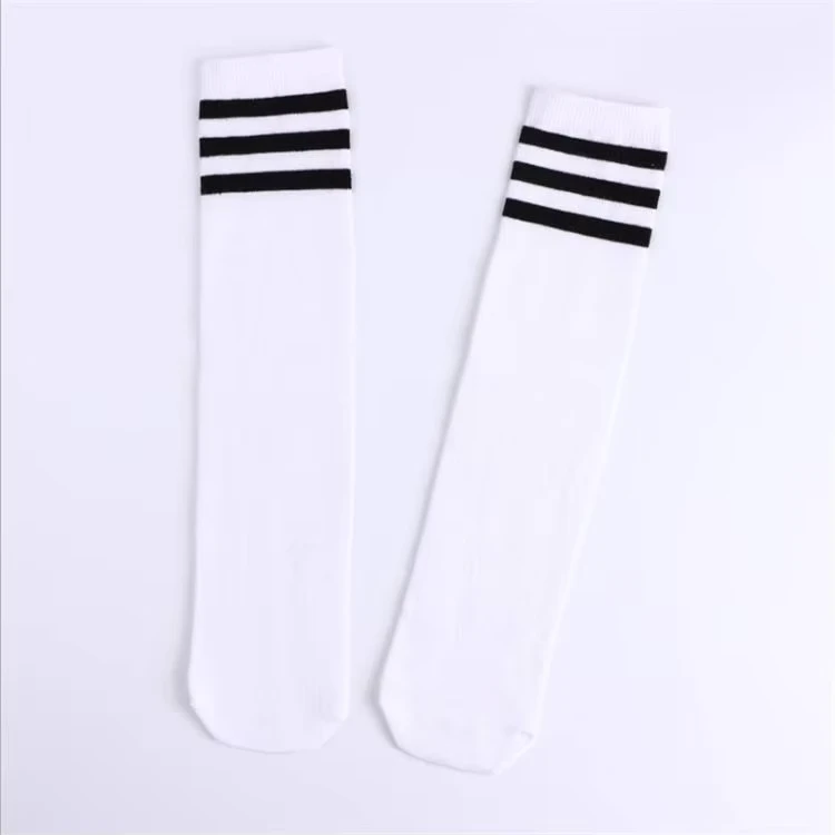 Kids-Boy-Girl-Students-Sports-Knee-High-School-Uniform-Striped-White-School-Socks-1