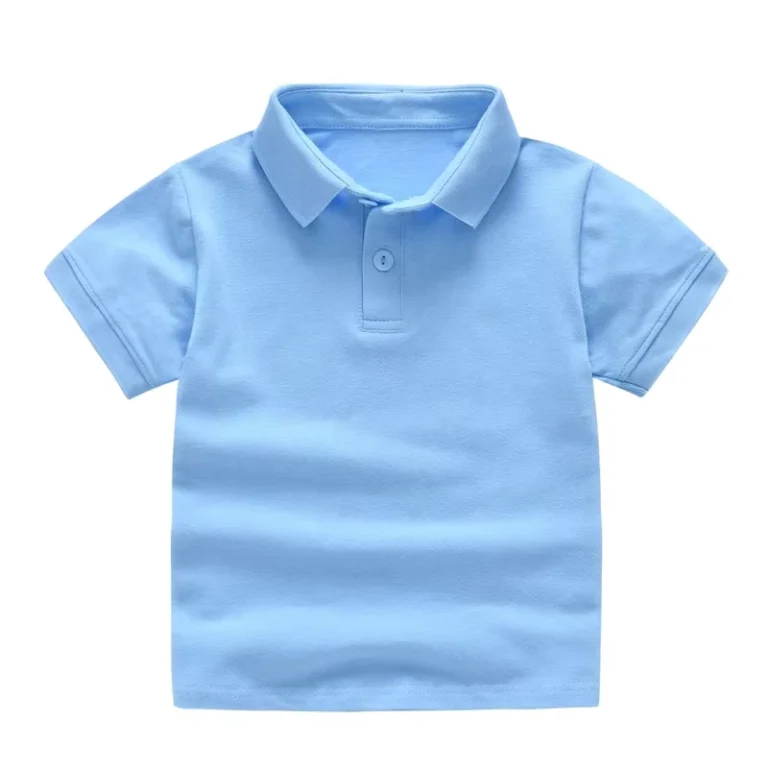 Kids-Boys-Girls-T-shirtsPolo-Shirts-Blank-Simple-Short-Sleeve-Summer-Cotton-Mesh-Pique-School-Uniform-Golf-Shirts