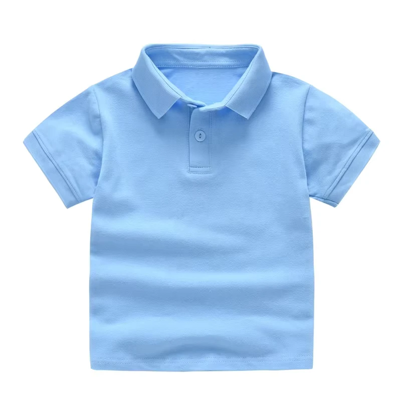 Kids-Boys-Girls-T-shirtsPolo-Shirts-Blank-Simple-Short-Sleeve-Summer-Cotton-Mesh-Pique-School-Uniform-Golf-Shirts