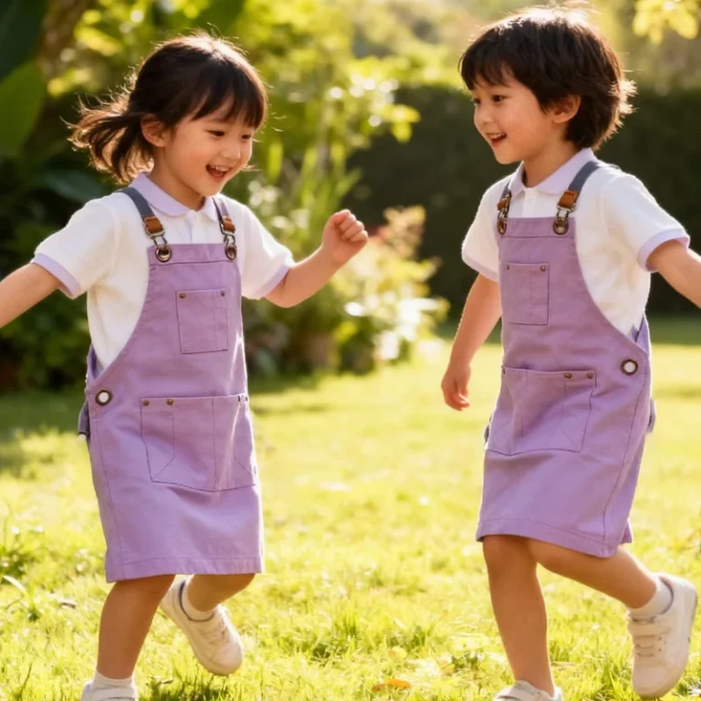 Kids-Canvas-Apron-for-Painting-and-Art-Class-Suitable-for-Primary-School-Students-Customizable-with-Printed-Text-and-logo
