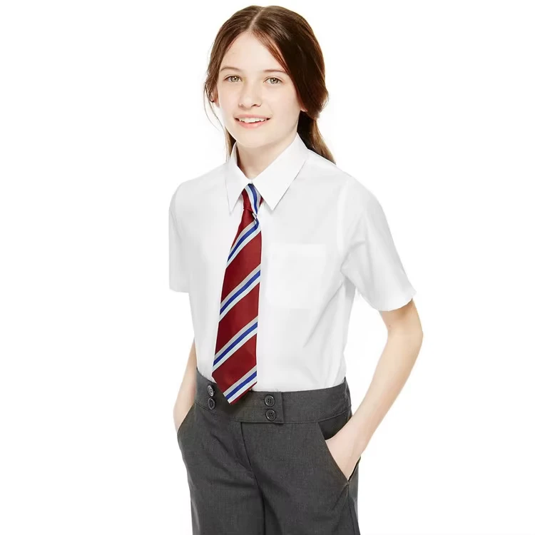 Kids-Children-Girl-School-Uniform-White-Shirt
