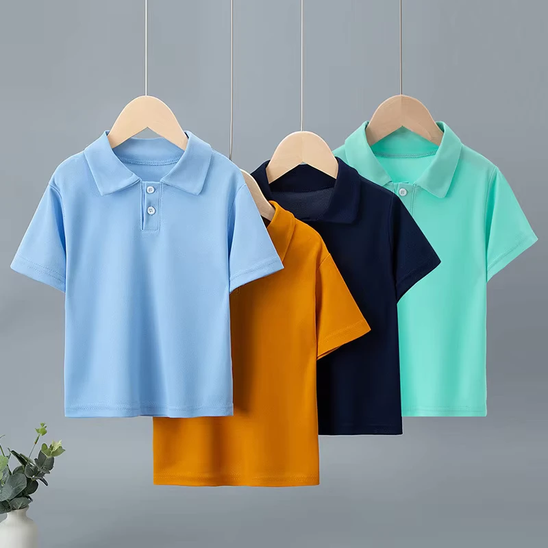 Kids-Customized-Color-Polo-Shirt-Short-Sleeve-Cotton-Toddler-Boys-Girls-School-Uniform-Polo-Tee-with-Custom-Logo