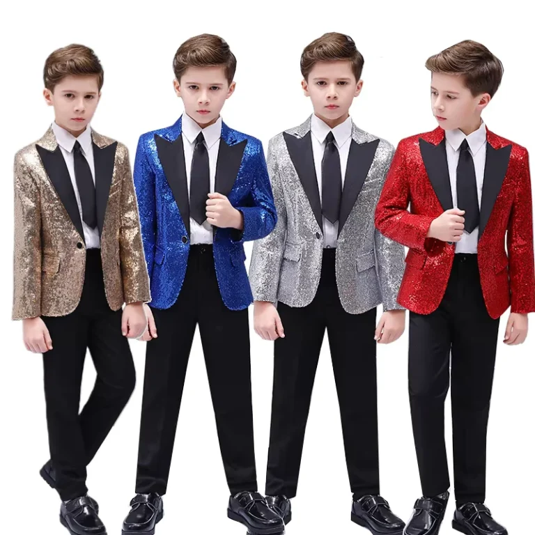 Kids-Dresses-Child-Custom-Clothes-Boys-Pointed-Lapels-Suit-Sequin-Jacket-Pants-2-Pieces-Wedding-Tuxedo