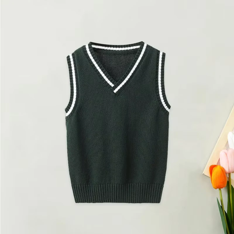 Kids-Outdoor-Vest-Coat-Lightweight-Spring-Autumn-Outer-Shirt-Matching-Cotton-Sweater-School-Uniform