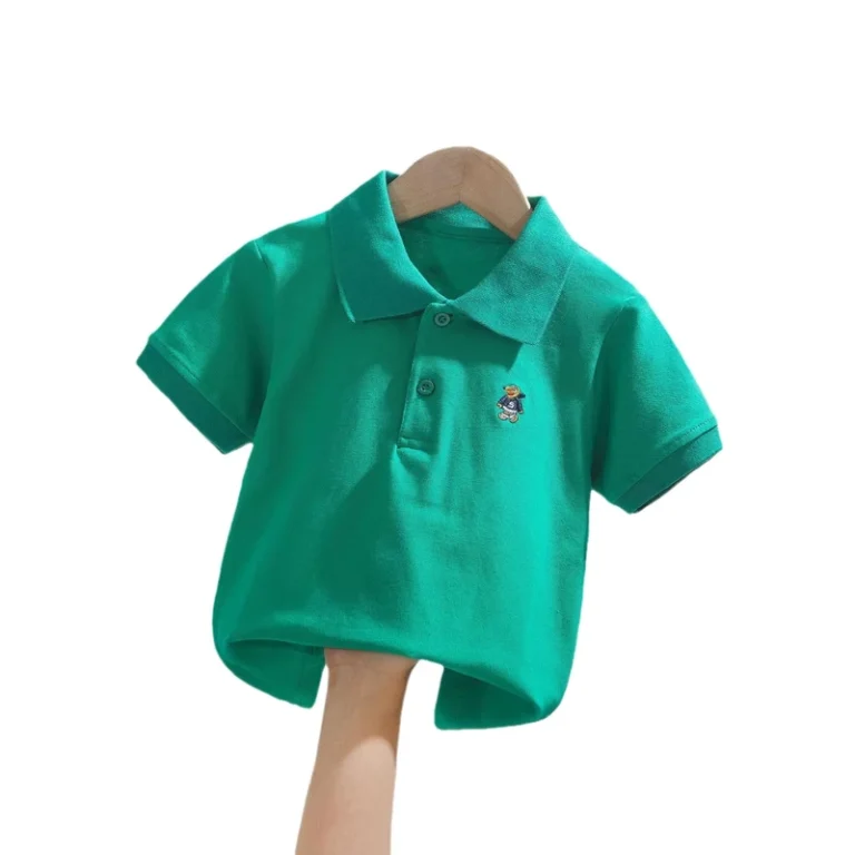 Kids-Polo-Childrens-Short-Sleeve-T-Shirt-White-School-Uniform-for-Primary-Middle-School-Students-Kindergarten-Solid-Color-Pure