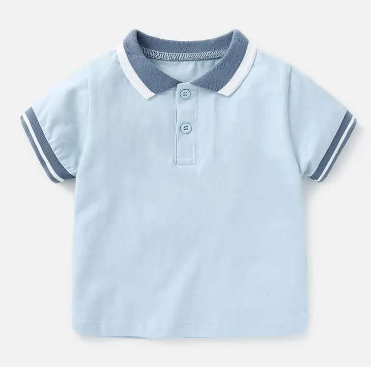 Kids-Polo-Shirt-Summer-Kids-Short-Sleeve-Gray-Uniforms-School-Polo-Shirt-Custom-High-Quality-Cotton-Baby-Polo-Shirt