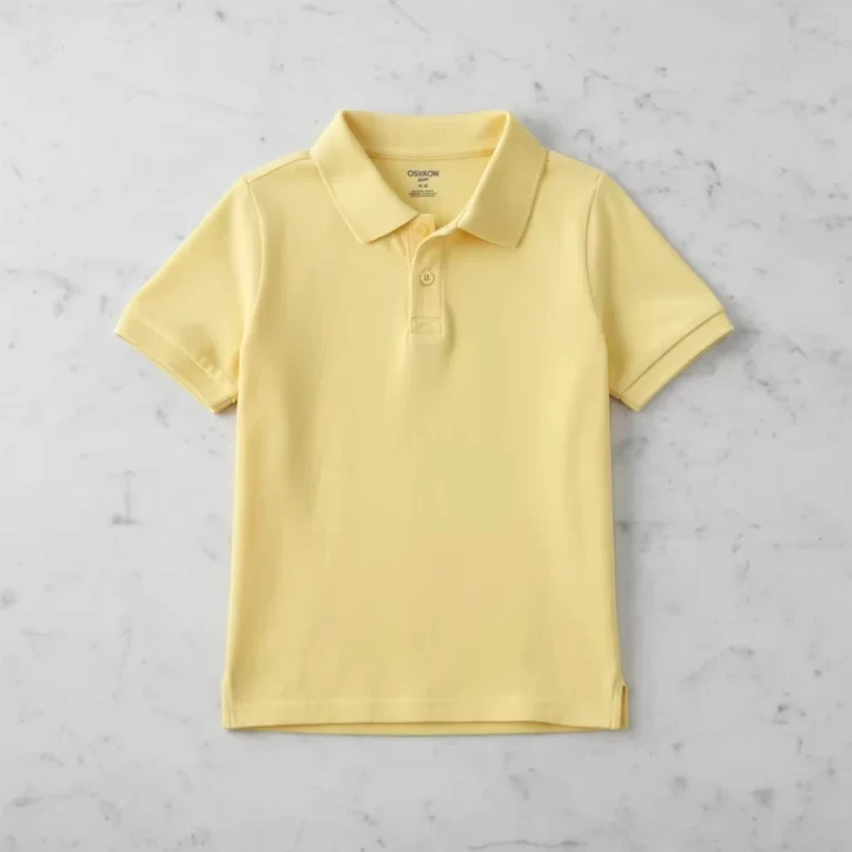 Kids-Polo-Shirts-Durable-Anti-Pilling-School-Uniform-Yellow-Polo-T-Shirts