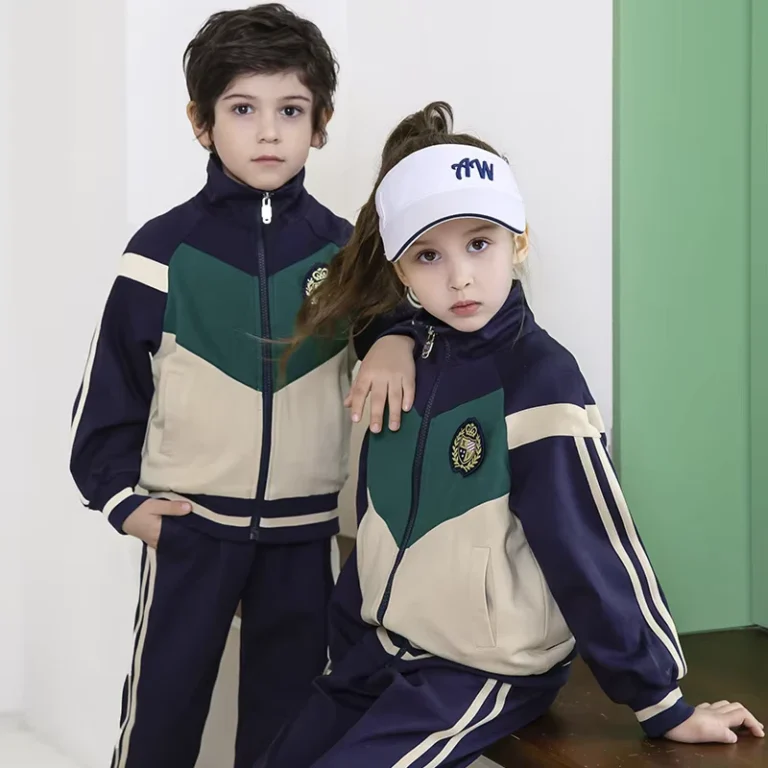 Kids-School-Sports-Tracksuit-Unisex-2-Piece-Set-Zip-Jacket-Pants-Breathable-Athletic-Outfit-for-Spring-Autumn-Wear