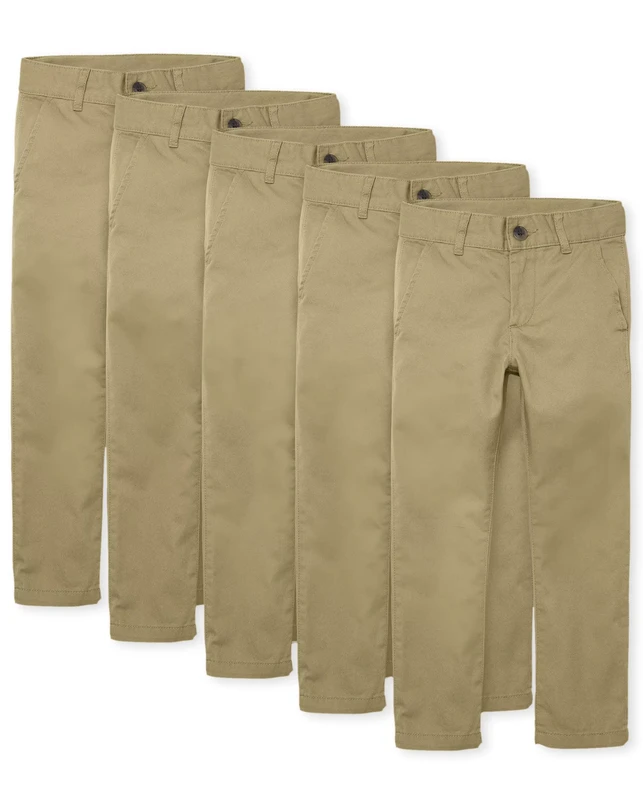 Kids-School-Uniform-Khaki-Front-Trousers-Polyviscose-School-Uniform-Pants-School-Trousers