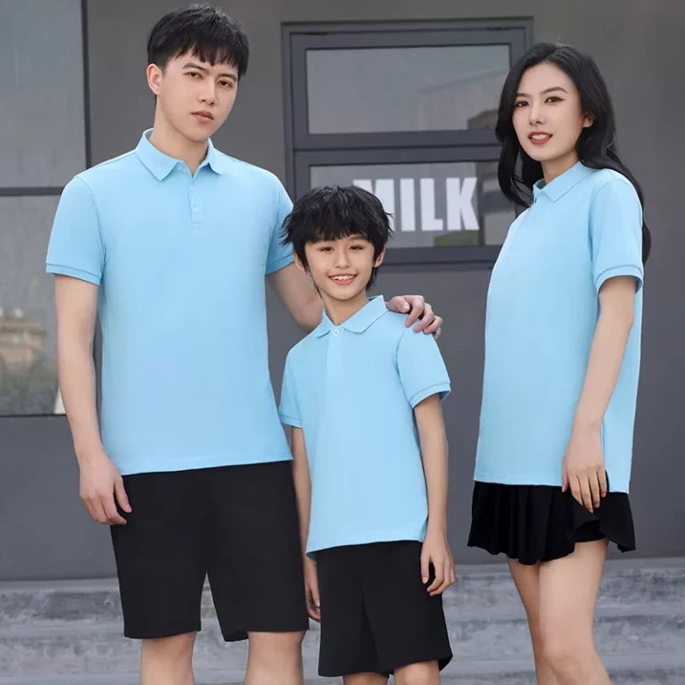 Kids-School-Uniform-Polo-Shirts-High-Quality-Boys-Middle-School-Mens-Button-Shirts-Family-Sets-Casual-Slim-Fit-Cotton-T-Shirt