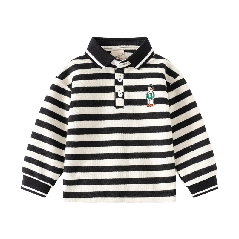 Kids-School-Uniform-Polo-Shirts-Long-Sleeves-Knitted-Eco-Friendly-Breathable-Quick-Dry-Casual-Custom-Logo-Printed-Solid-Boys