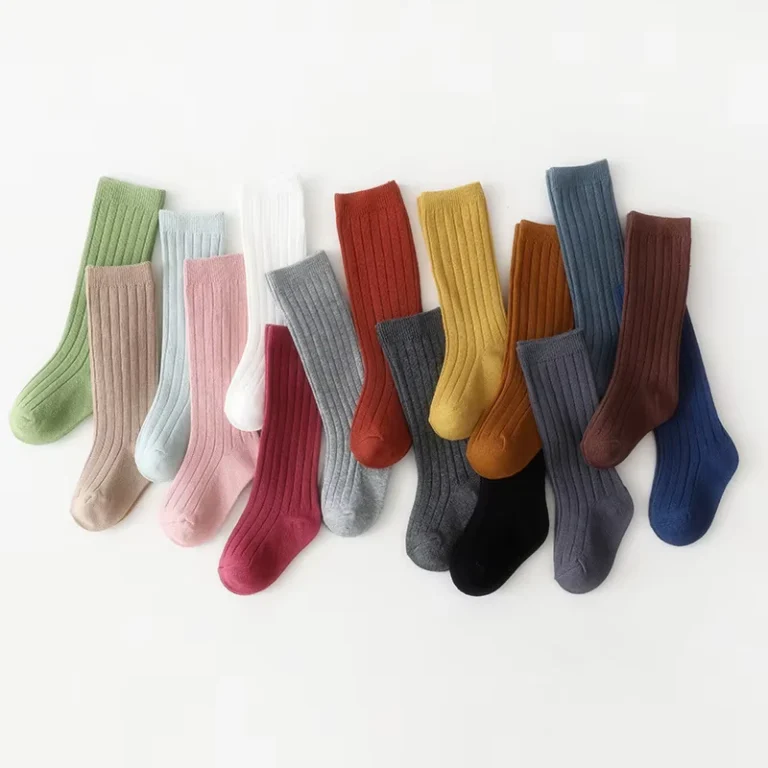Kids-Socks-Baby-Boys-Girls-Cotton-Breathable-Stripe-Soft-Children-Knee-High-Long-Socks-School-Uniform-Socks