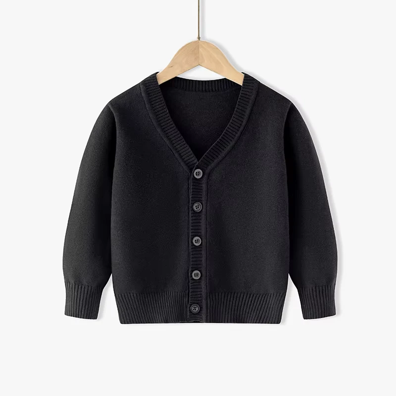 Kindergarten-Clothing-Button-Cardigan-Kids-Solid-School-Uniform-Girls-Toddler-Knitted-Sweater-Coat