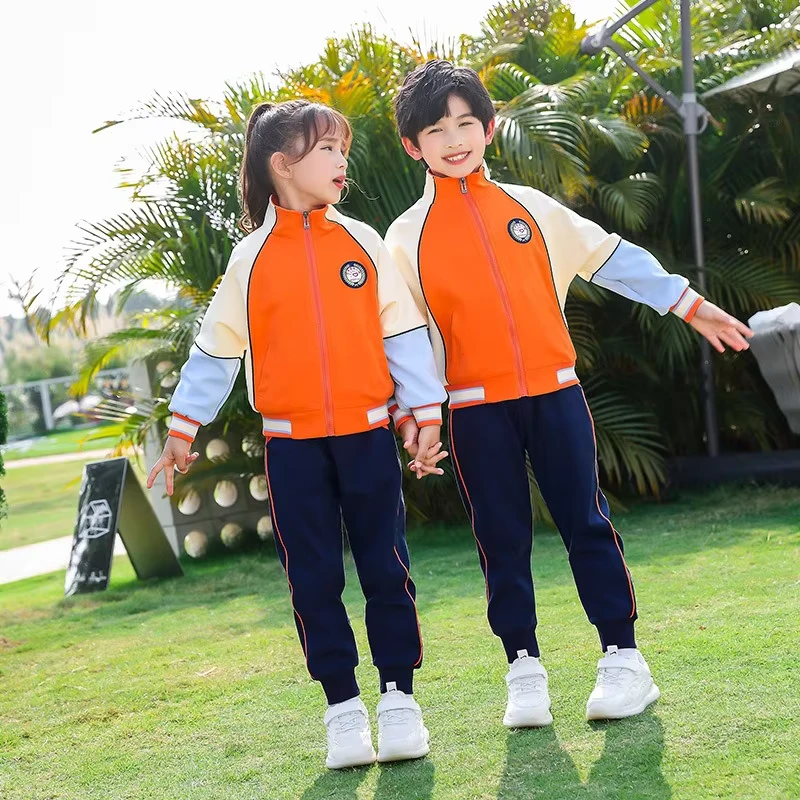 Kindergarten-Primary-School-Uniform-Set-Spring-Autumn-Sports-Tracksuit