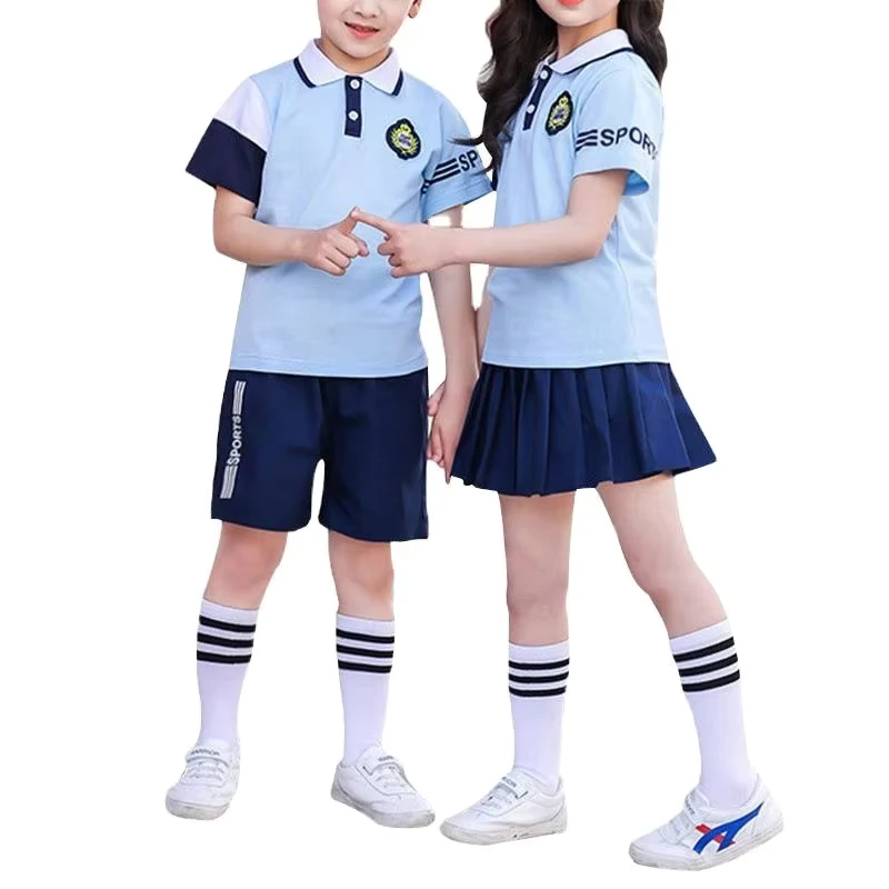 Kindergarten-and-Primary-School-Color-Block-Polo-Shirt-Customized-Childrens-Kids-School-Uniform
