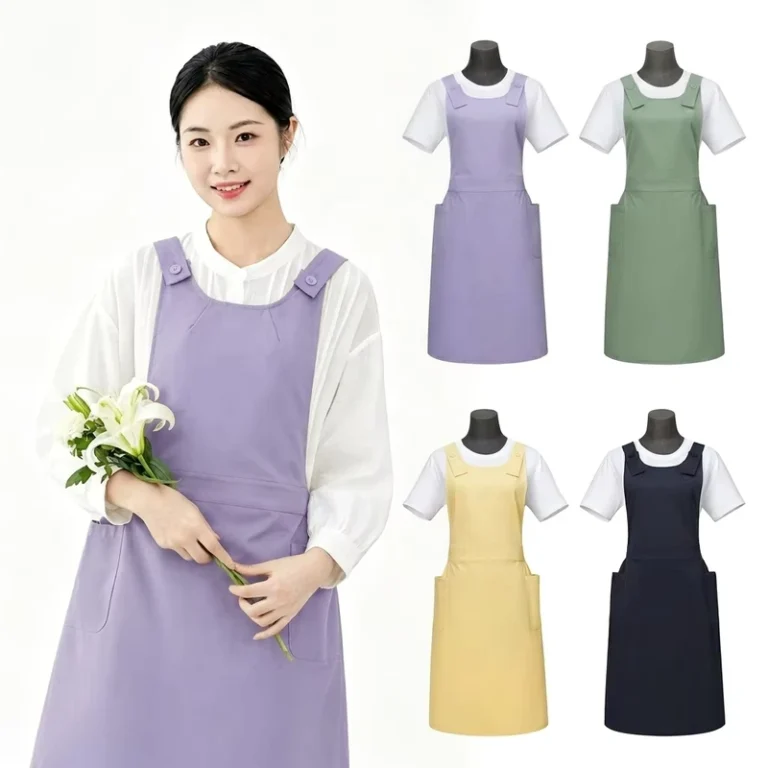 Kitchen-Hairdresser-Beauty-Salon-Barber-Painting-Nail-Art-Manicure-Apron-with-Pockets-Uniform-Aprons