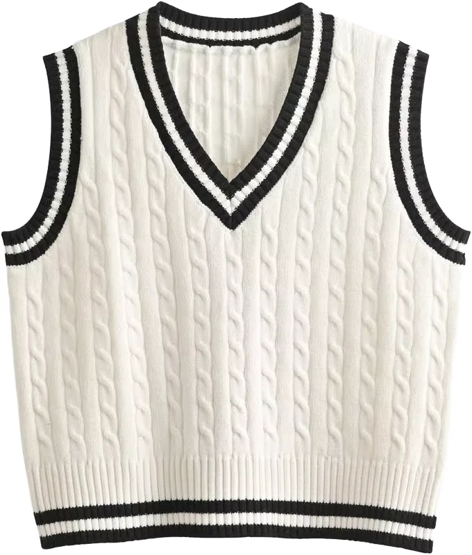 Knitted-Customized-Material-Elementary-School-Class-Uniforms-Autumn-Winter-Rib-Knitted-Vest-V-neck-Sleeveless-Sweater-Vest-Women