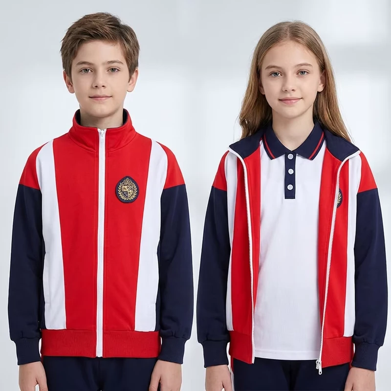Korea-Track-Suit-for-School-Uniform-Primary-School-Sports-and-Uniforms-Red-School-Gym-Uniforms