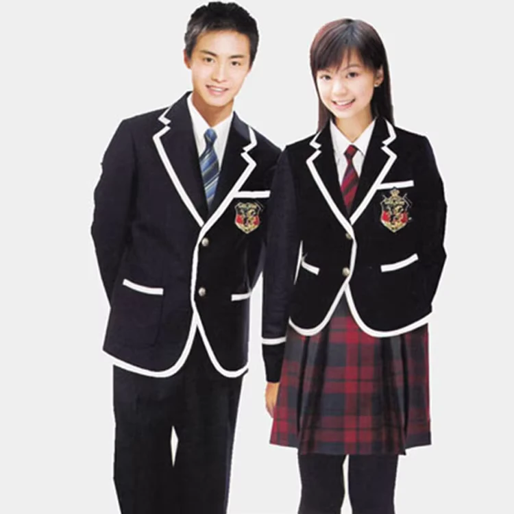 Korean-Classic-Custom-Logo-School-Uniform-Blazer-and-Pants-Skirts-Sets-School-Uniforms