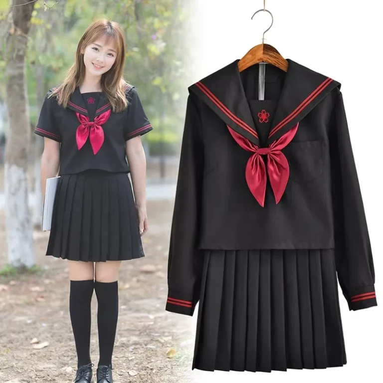 Korean-Japanese-Girls-School-Uniforms-Black-Harajuku-Japan-Clothes-JK-Sailor-Suit-Set-Navy-Anime-Uniform-Cosplay-Costumes