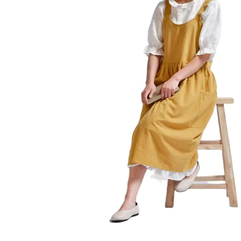 Korean-Version-All-Cotton-Literary-Artistic-Advertising-Aprons-for-Foreign-Trade-Manufacturers