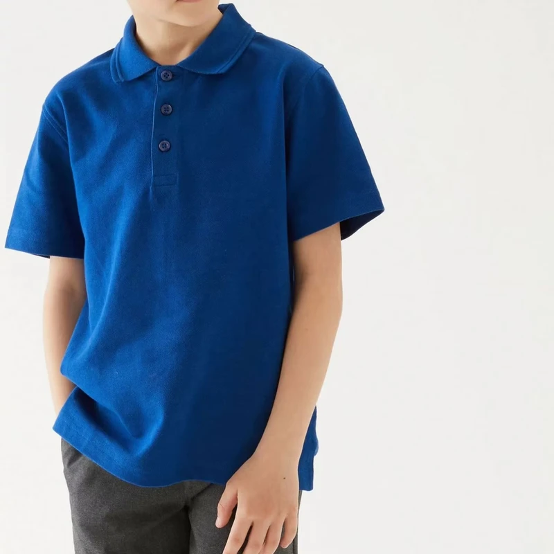 LF-Kids-Cotton-Sports-Polo-T-Shirt-Children-School-Uniform-Unisex-Pure-Cotton-Royal-Blue-Polo-Shirt