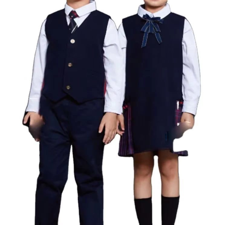 LF-Kindergarten-New-Design-Students-Vest-Jackets-Skirts-Boys-and-Girls-School-Uniforms