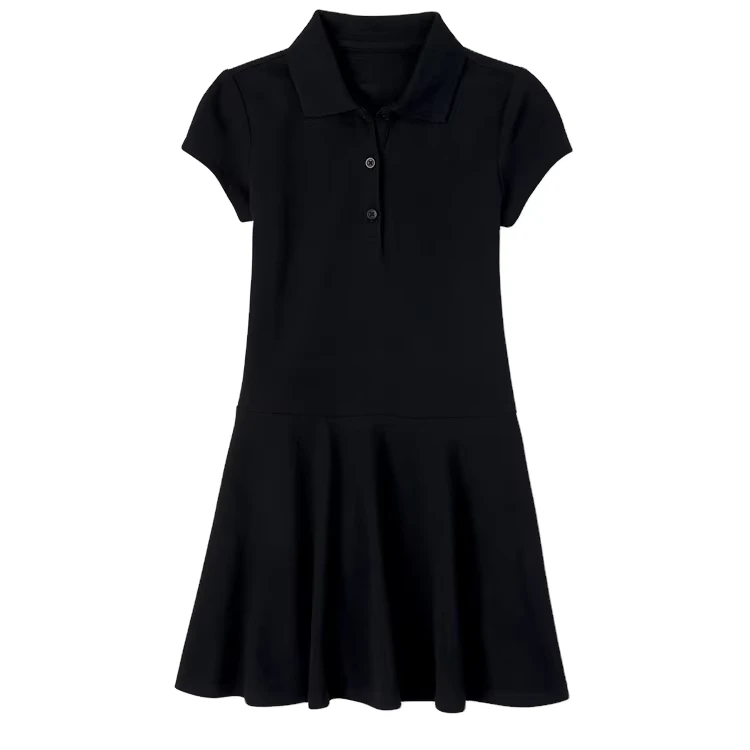 Latest-Design-Fancy-Custom-Logo-Fabric-Breathable-Soft-Childrens-Elementary-School-Uniform-Dress-for-Girls