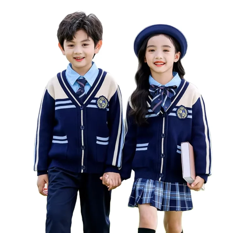 Latest-Design-School-Uniform-Sweaters-Stylish-Blue-Girls-Boys-Button-up-All-Colors-School-Cardigans