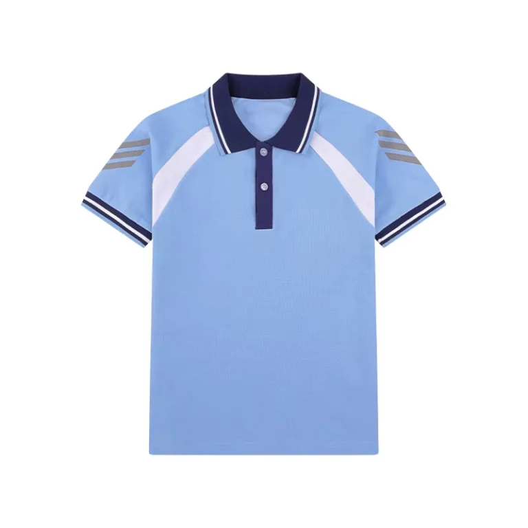 Light-Blue-Middle-School-Polo-Shirts-for-School-Sports-Custom-School-Uniform-Golf-T-Shirt-Polyester-Cotton