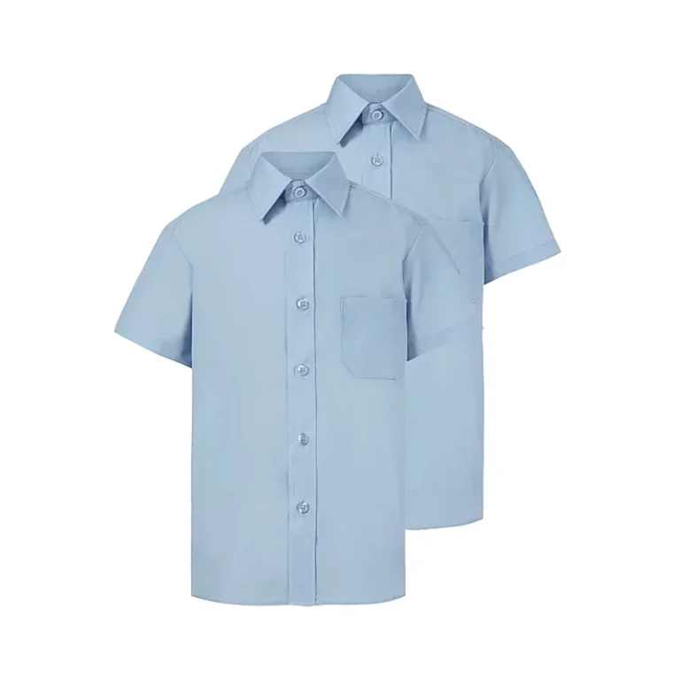 Light-Blue-Short-Sleeve-School-Uniforms-School-Shirt-Primary-School-Uniform-Designs-Custom-Logo-School-Shirt-for-Boys-and-Girls