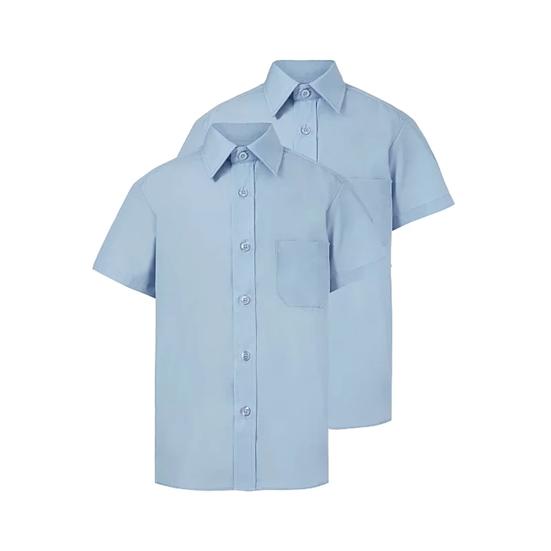 Light-Blue-Short-Sleeve-School-Uniforms-School-Shirt-Primary-School-Uniform-Designs-Custom-Logo-School-Shirt-for-Boys-and-Girls
