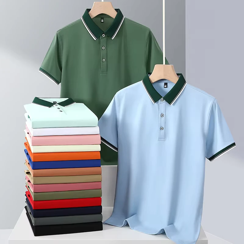 Logo-Puff-Printing-Football-Golf-Sports-Oversize-Polo-Tops-1-2-Zip-Work-Shirt-Men-Student-Uniform-Polo-Shirt-for-School