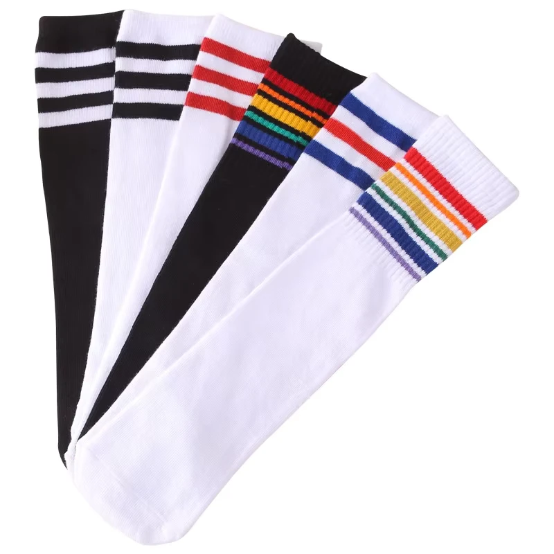 Long-Tube-Seamless-Knit-Socks-Kids-Knee-High-Socks-Boys-Girls-Stripe-School-Uniform-Dress-Socks