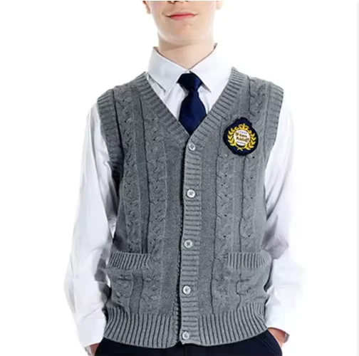 Low-MOQ-Custom-Kids-Sweater-Vest-School-Uniform-Cardigan-Sweaters-Vest