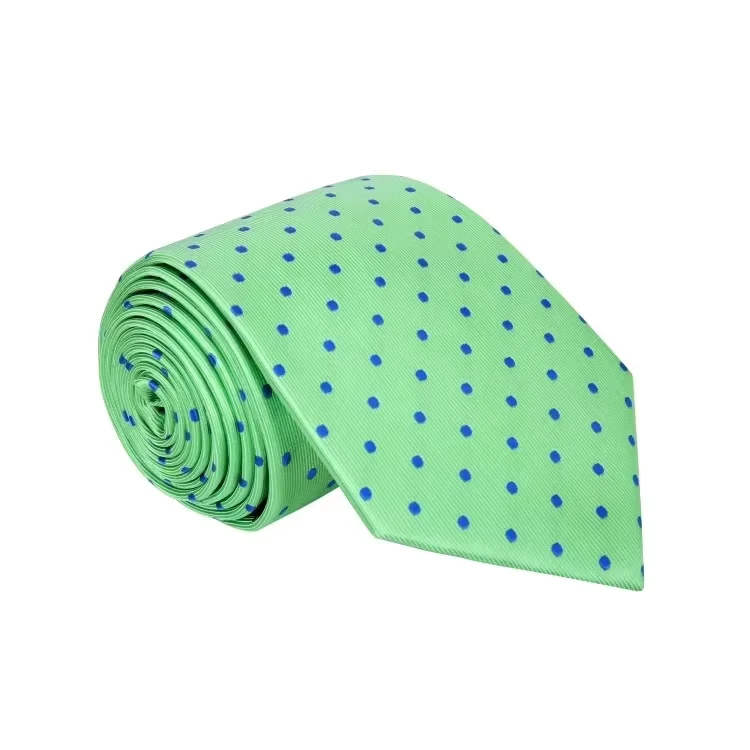 Low-MOQ-Hot-Selling-Eco-Friendly-Durable-Jacquard-Woven-Classic-Custom-Polyester-Tie-Polka-Dot-Pattern-Business-Ties
