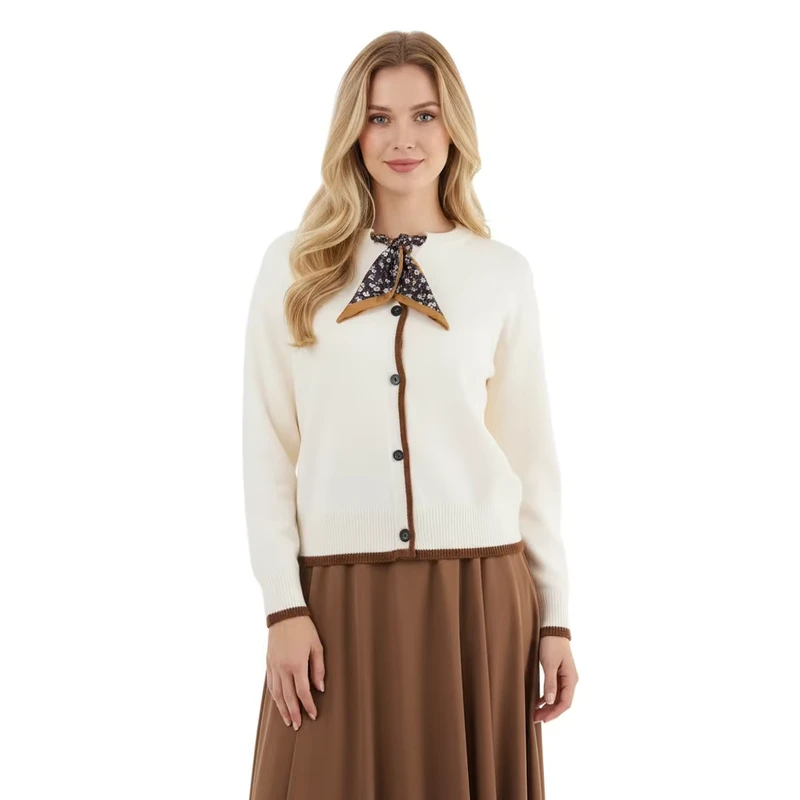Low-Moq-Custom-Women-Knit-Sweater-Long-Sleeve-Crew-Neck-Ribbon-Ladies-Cardigans-Drop-Shoulder-Button-Women-Knit-Cardigan