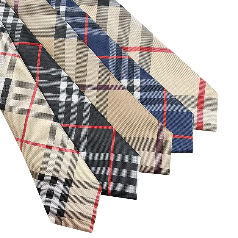 Luxury-Classic-Plaid-Mens-Tie-British-Style-Brown-Checkered-Tie-7cm-Width-Casual-Business-Tie-Fashion-Jacquard-Suit-Necktie