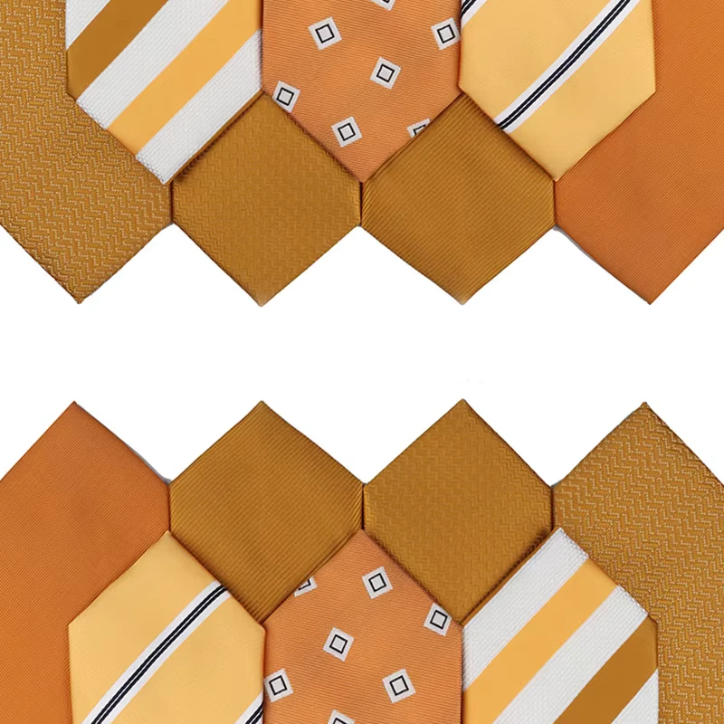 Luxury-Gold-Striped-Mens-Neckties-Orange-Yellow-Polyester-Ties-for-Weddings