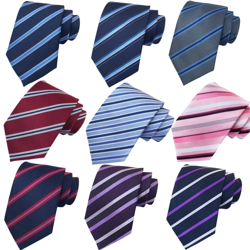 Luxury-Necktie-Mens-Paisley-Stripe-Cravate-Pour-Homme-Polyester-Woven-Neck-Ties-for-Men-Italian