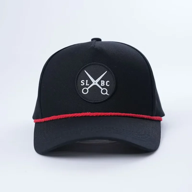 Luxury-Structured-5-Panel-Baseball-Cap-Structured-Rope-Hat-Custom-Embroidery-Hat-Two-Toned