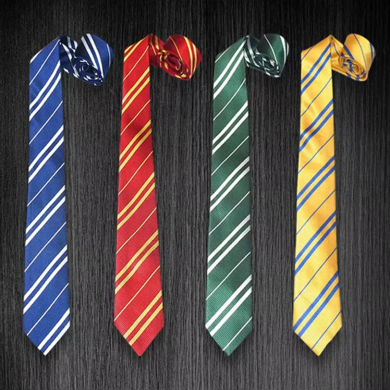 Magic-College-Tie-Badge-Costume-Necktie-Accessories-Cosplay-Stripe-Casual-School-Gryffindo-Ties-Yellow-Blue-Green-Cravate