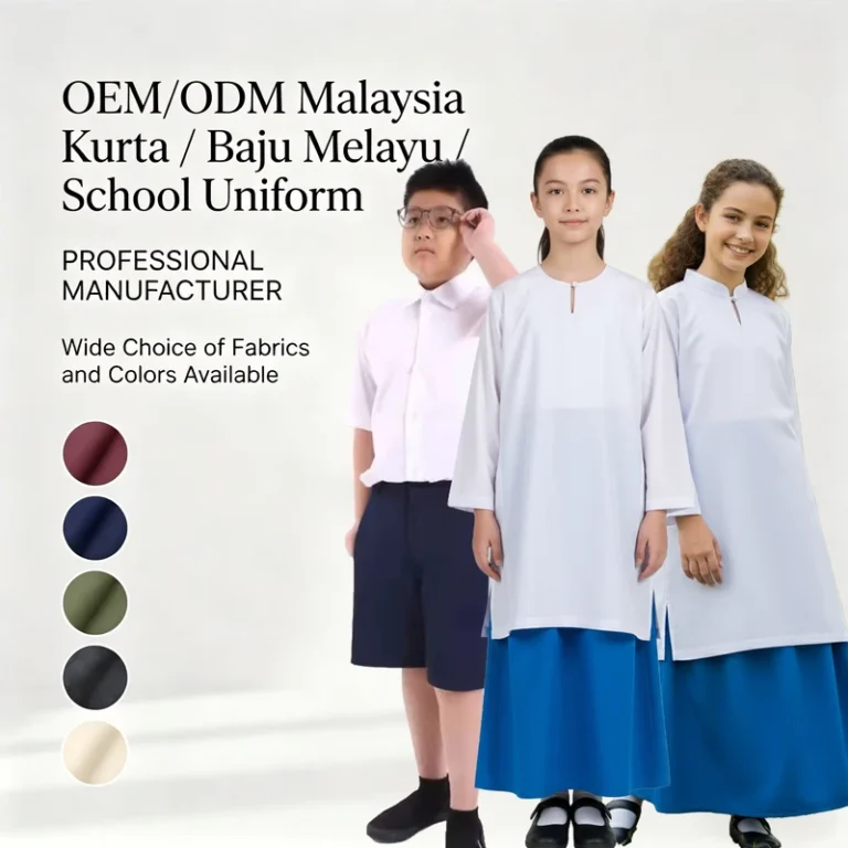 Malaysia-School-Uniform-Dress-Customizable-Dress-for-Malaysian-Primary-School-Traditional-Muslim-Uniform