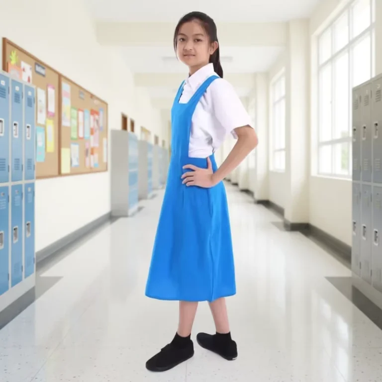 Malaysia-Secondary-School-Girls-Uniform-Dress-Koshibo-Fabric-Breathable-Lightweight-Multiple-Sizes-Daily-School-Wear