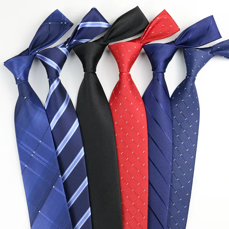 Male-Standard-Size-Jacquard-Striped-Plaid-Paisley-Necktie-8CM-Polyester-Tie-for-Men-Accessory
