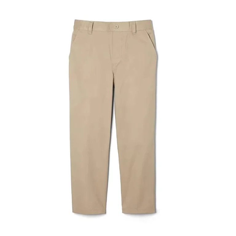 Manufacture-Direct-Custom-Design-Khaki-Standard-Fit-Adjustable-Waist-Pants-Boys-School-Uniform-Trousers