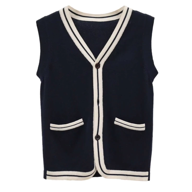 Manufacture-OEM-Primary-High-School-Student-Sleeveless-Sweater-Girls-Vest-School-Uniform