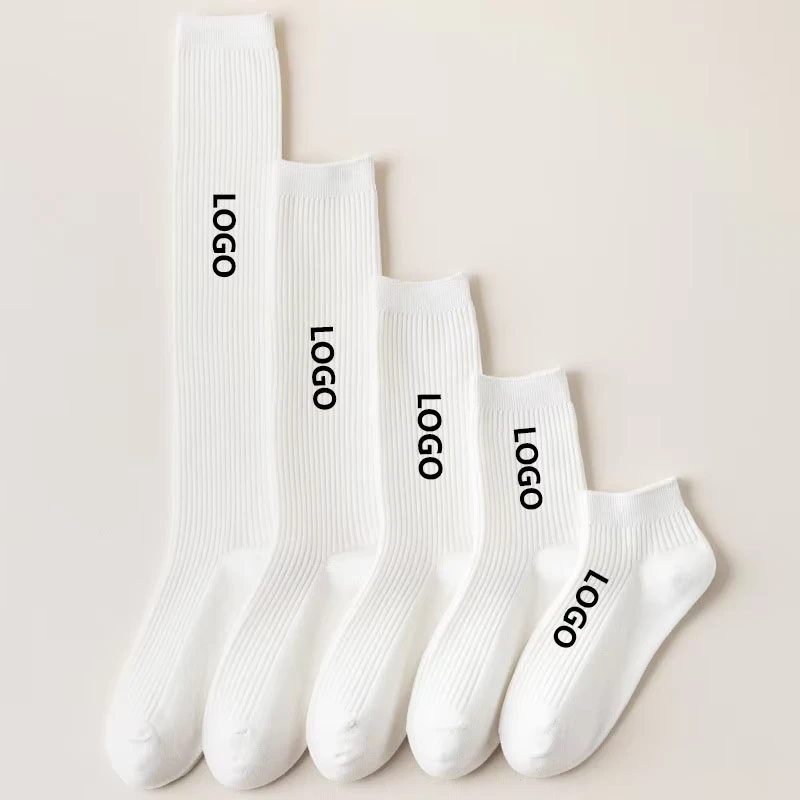 Manufacturer-Custom-Plain-Black-White-School-Long-Uniform-Socks-Cotton-Over-the-Knee-Socks-Thigh-High-Casual-Socks